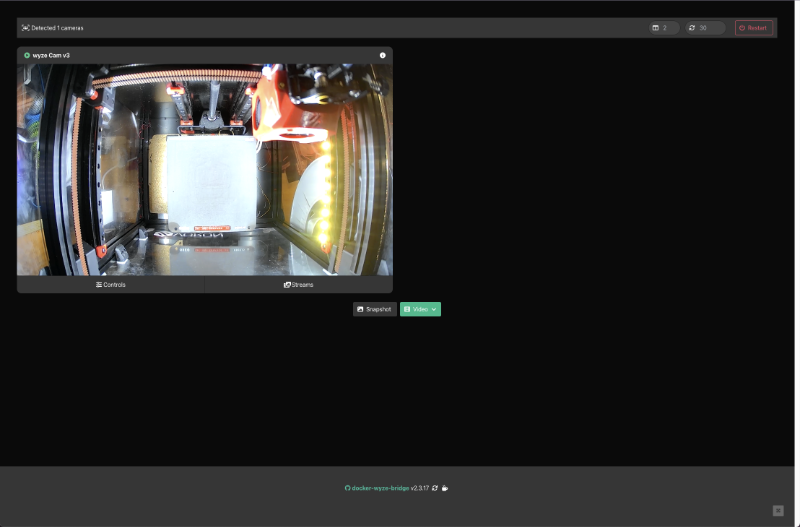 Dashboard from WYZE-Bridge