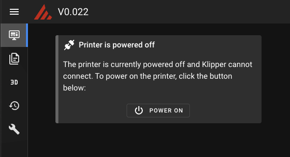 Printer is powered off