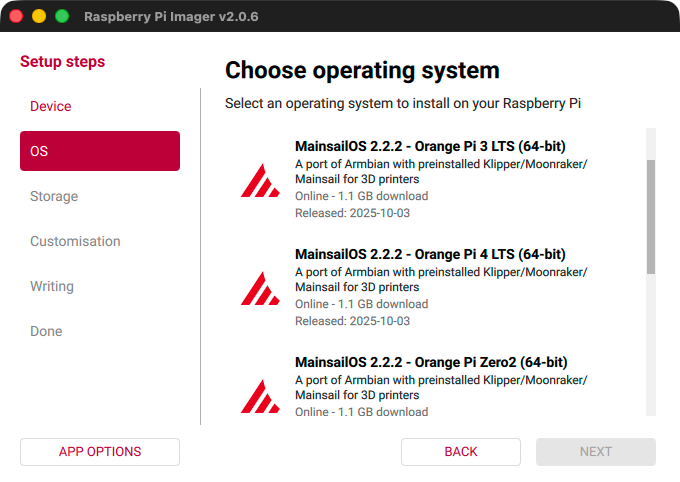 Raspberry Pi Imager - Choose the Armbian image