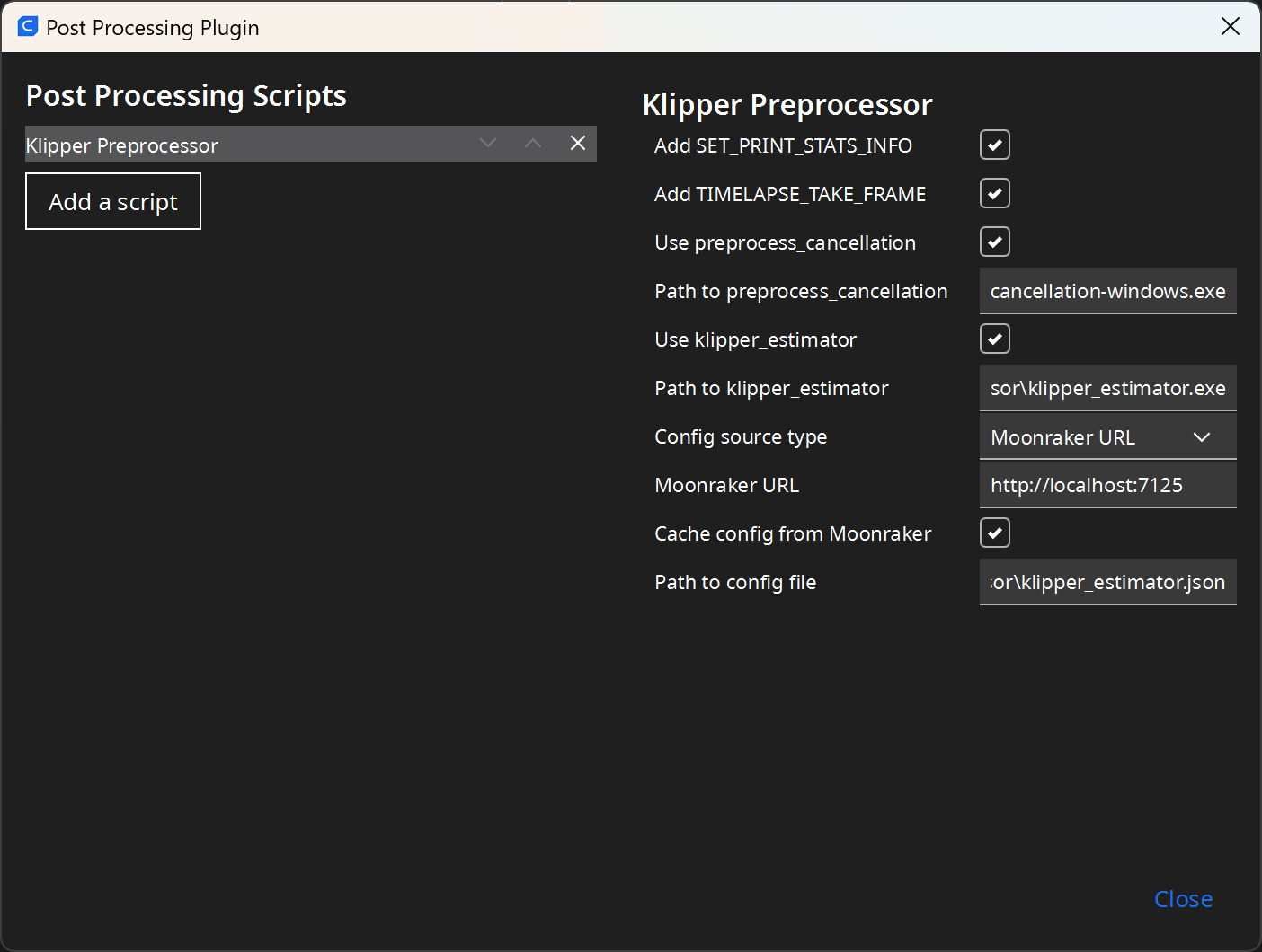 Klipper Preprocessor Configuration